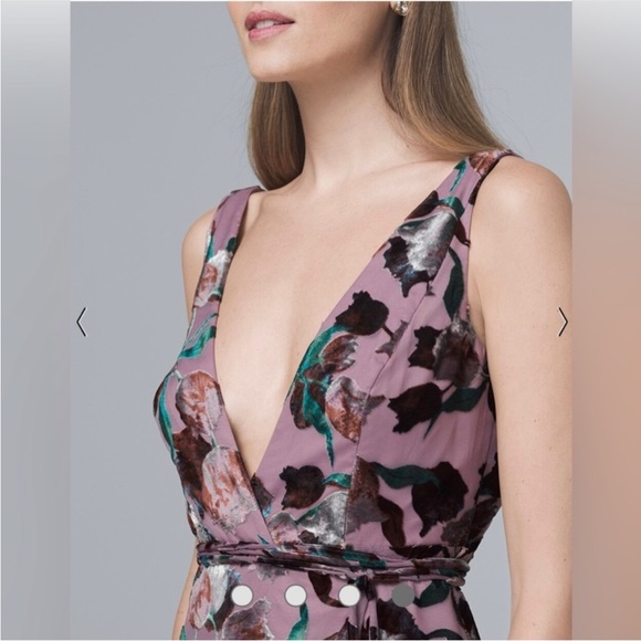 Aidan by Aidan Mattox Velvet Wrap Maxi Dress Gown - Picture 4 of 11